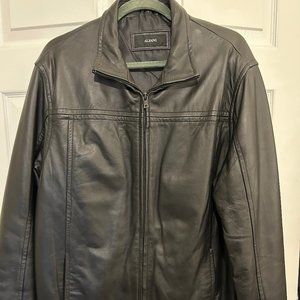 Alfani Black Leather Coat